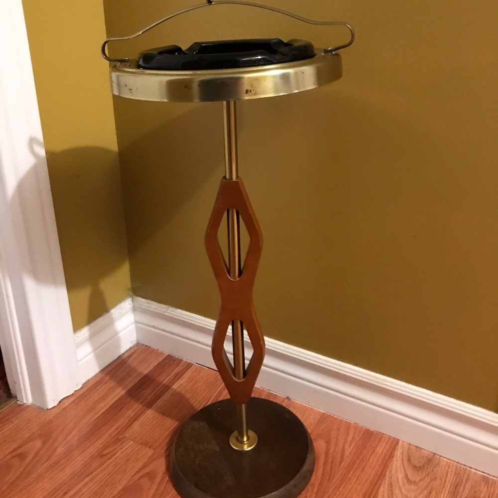 Vintage mid century modern floor model ash tray